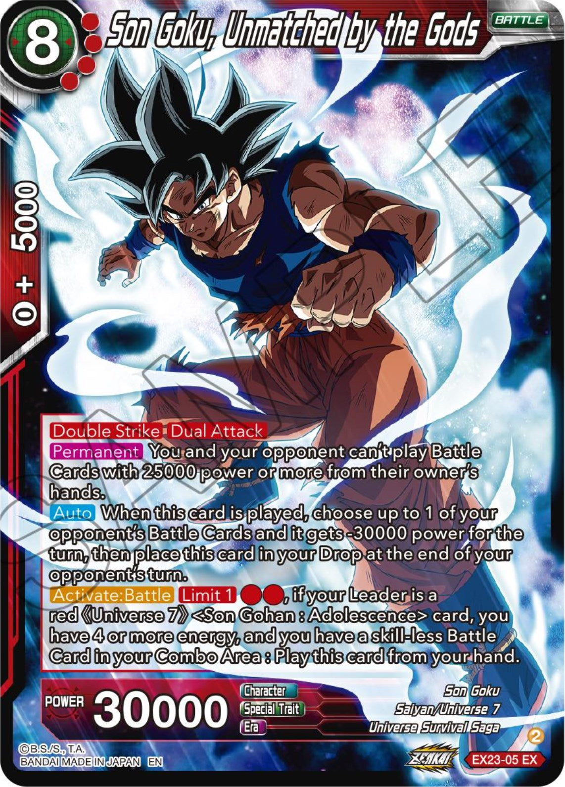 Son Goku, Unmatched by the Gods (EX23-05) [Premium Anniversary Box 2023] | Total Play