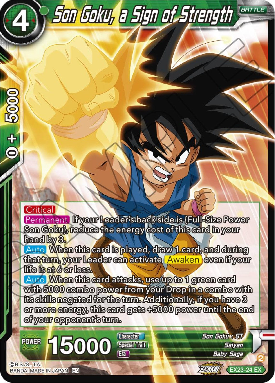 Son Goku, a Sign of Strength (EX23-24) [Premium Anniversary Box 2023] | Total Play