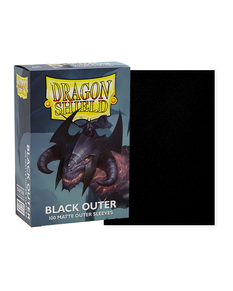 Dragon Shield: 100ct Outer Sleeves - Matte Black (Standard) | Total Play