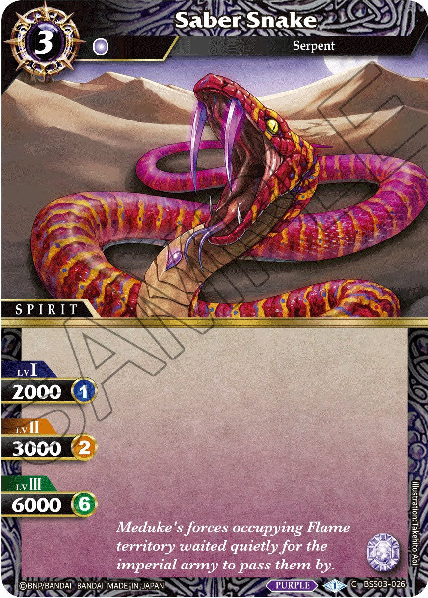 Saber Snake (BSS03-026) [Aquatic Invaders] | Total Play