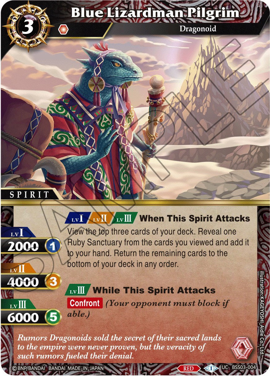 Blue Lizardman Pilgrim (BSS03-004) [Aquatic Invaders] | Total Play