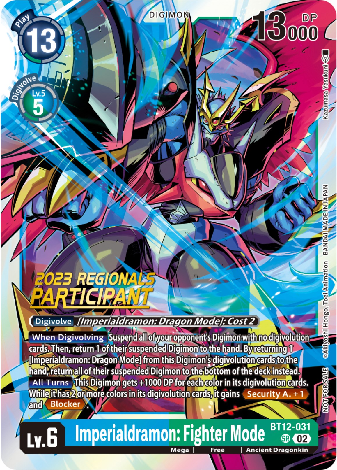 Imperialdramon: Fighter Mode [BT12-031] (2023 Regionals Participant) [Across Time] | Total Play