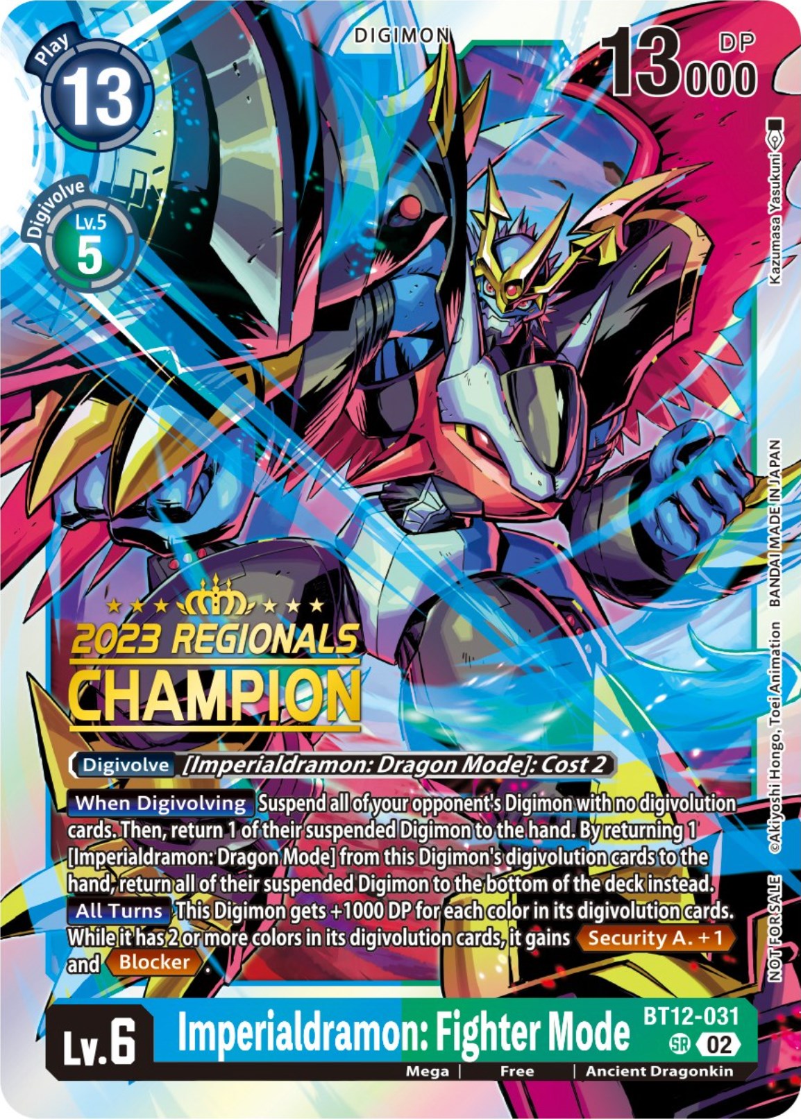 Imperialdramon: Fighter Mode [BT12-031] (2023 Regionals Champion) [Across Time] | Total Play