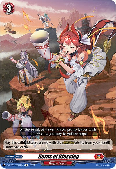 Horns of Blessing (D-BT02/031EN) [A Brush with the Legends] | Total Play