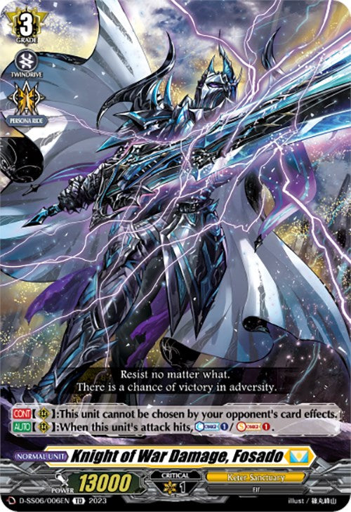 Knight of War Damage, Fosado (D-SS06/006EN) [Trial Deck 6: Resonance of Thunder Dragon] | Total Play
