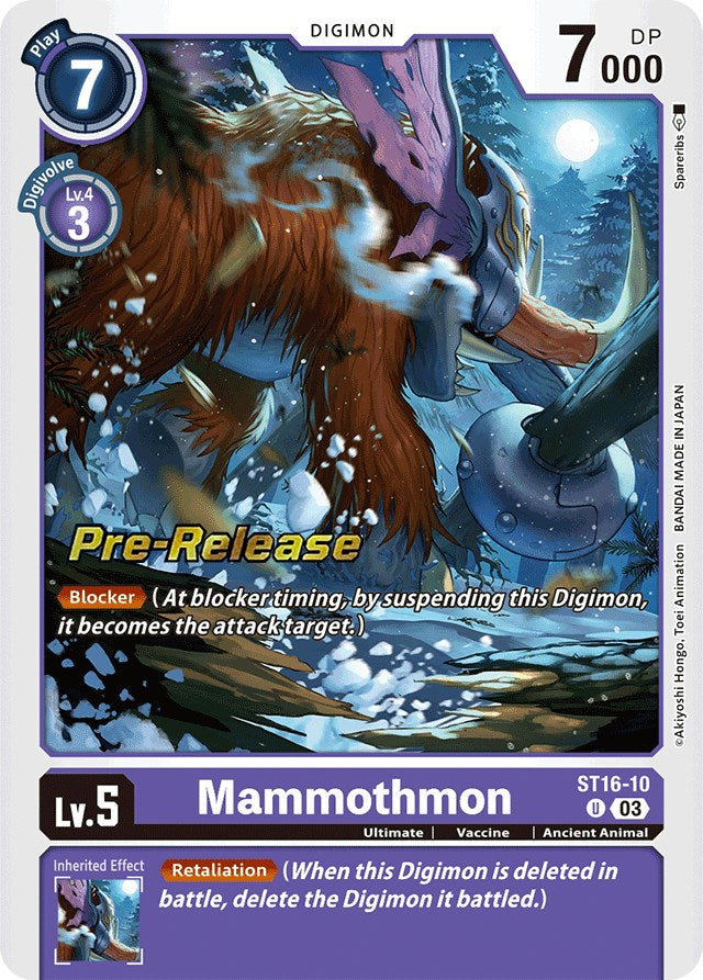 Mammothmon [ST16-10] [Starter Deck: Wolf of Friendship Pre-Release Cards] | Total Play