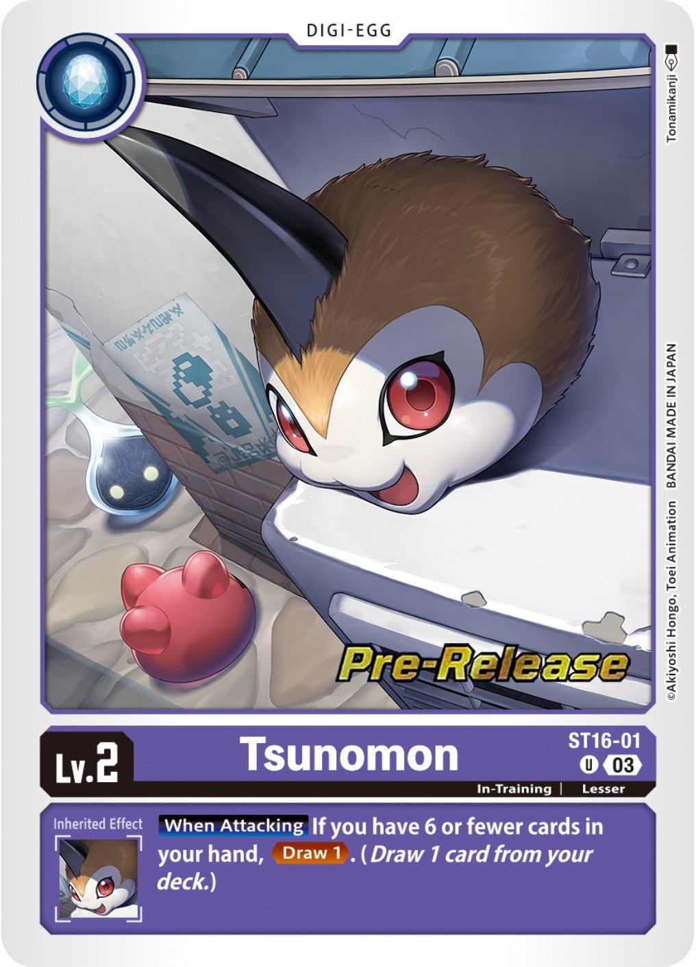 Tsunomon [ST16-01] [Starter Deck: Wolf of Friendship Pre-Release Cards] | Total Play