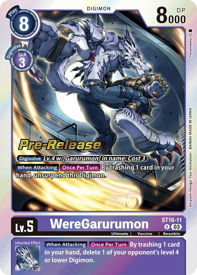 WereGarurumon [ST16-11] [Starter Deck: Wolf of Friendship Pre-Release Cards] | Total Play