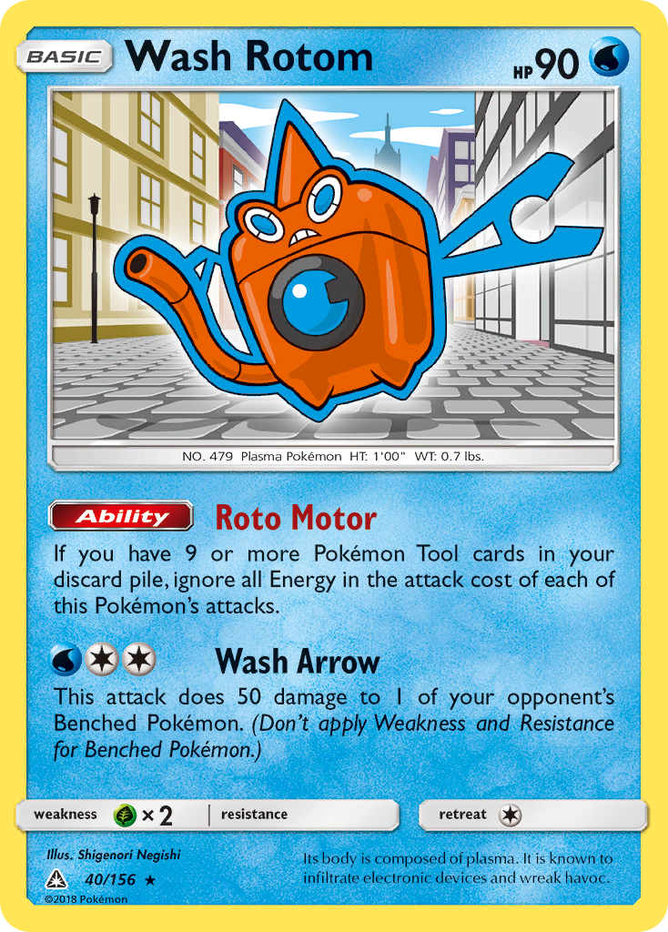 Wash Rotom (40/156) [Sun & Moon: Ultra Prism] | Total Play