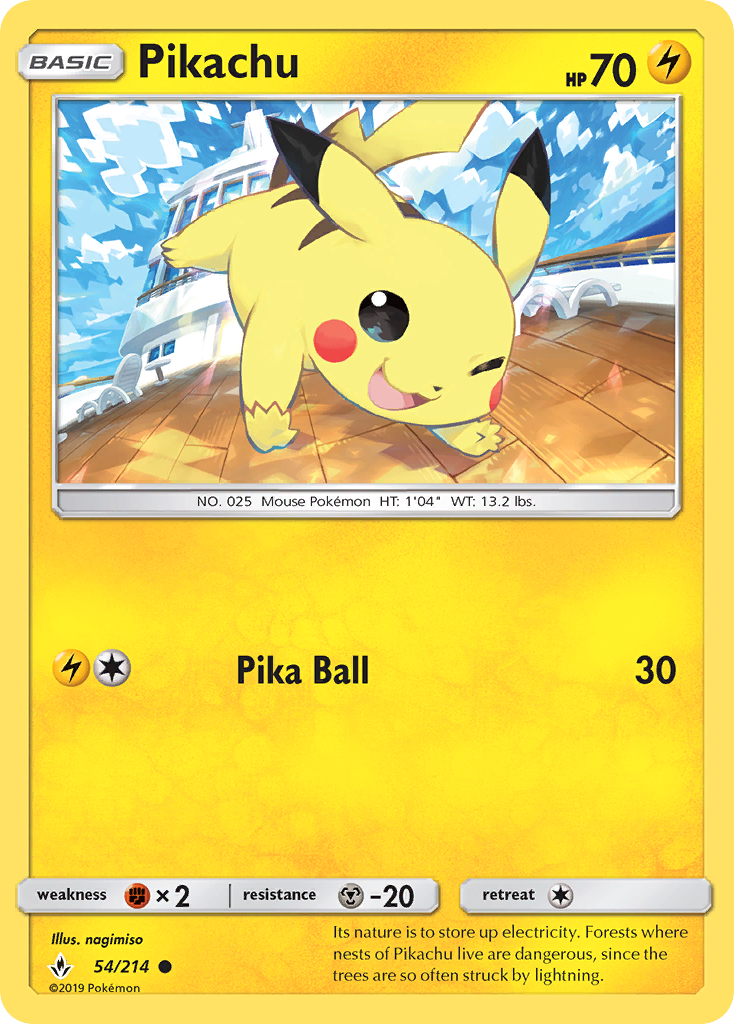 Pikachu (54/214) [Sun & Moon: Unbroken Bonds] | Total Play