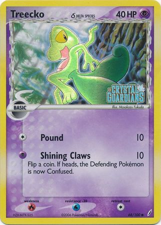 Treecko (68/100) (Delta Species) (Stamped) [EX: Crystal Guardians] | Total Play