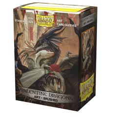 Dragon Shield: Standard 100ct Brushed Art Sleeves - Valentine Dragons (2021) | Total Play