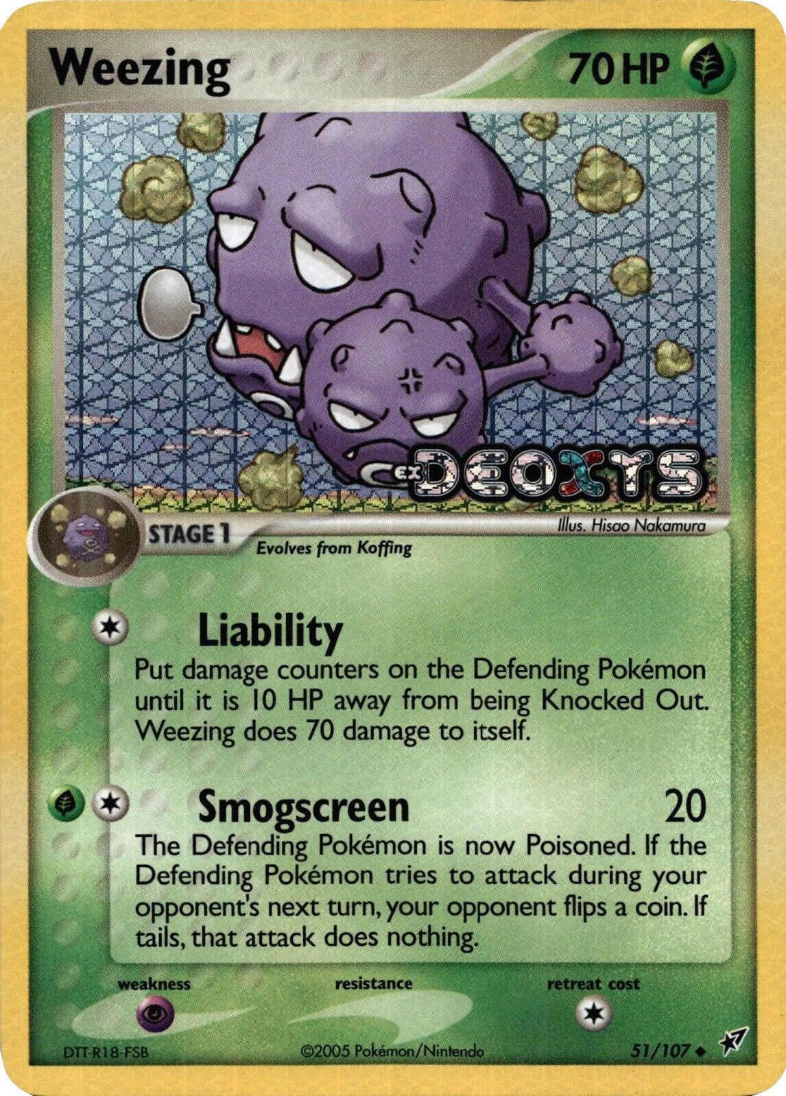 Weezing (51/107) (Stamped) [EX: Deoxys] | Total Play