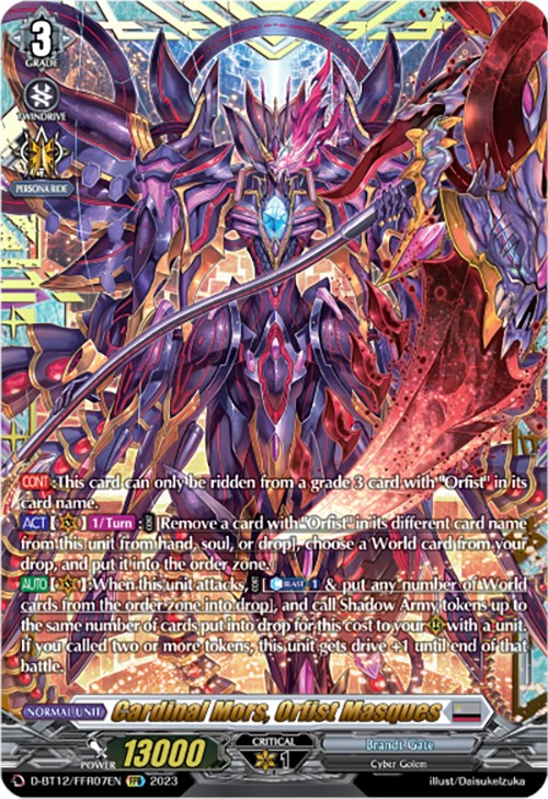 Cardinal Mors, Orfist Masques (D-BT12/FFR07EN) [Evenfall Onslaught] | Total Play