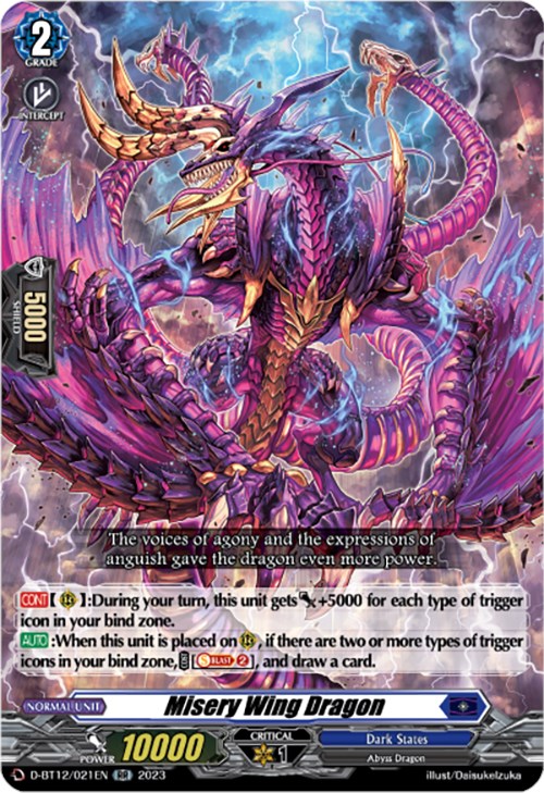 Misery Wing Dragon (D-BT12/021EN) [Evenfall Onslaught] | Total Play