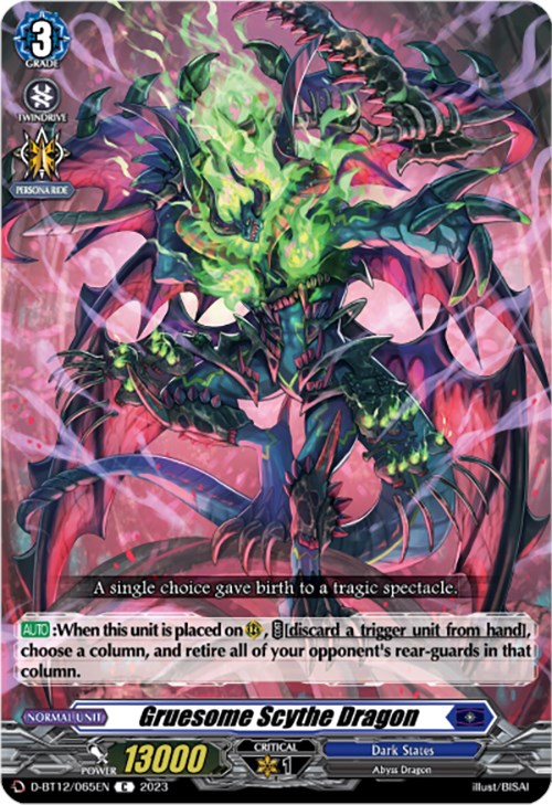 Gruesome Scythe Dragon (D-BT12/065EN) [Evenfall Onslaught] | Total Play