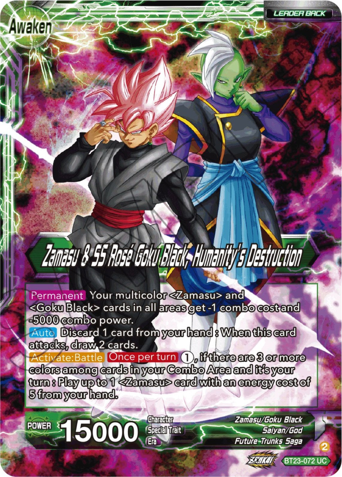 Zamasu & Goku Black // Zamasu & SS Rose Goku Black, Humanity's Destruction (BT23-072) [Perfect Combination] | Total Play