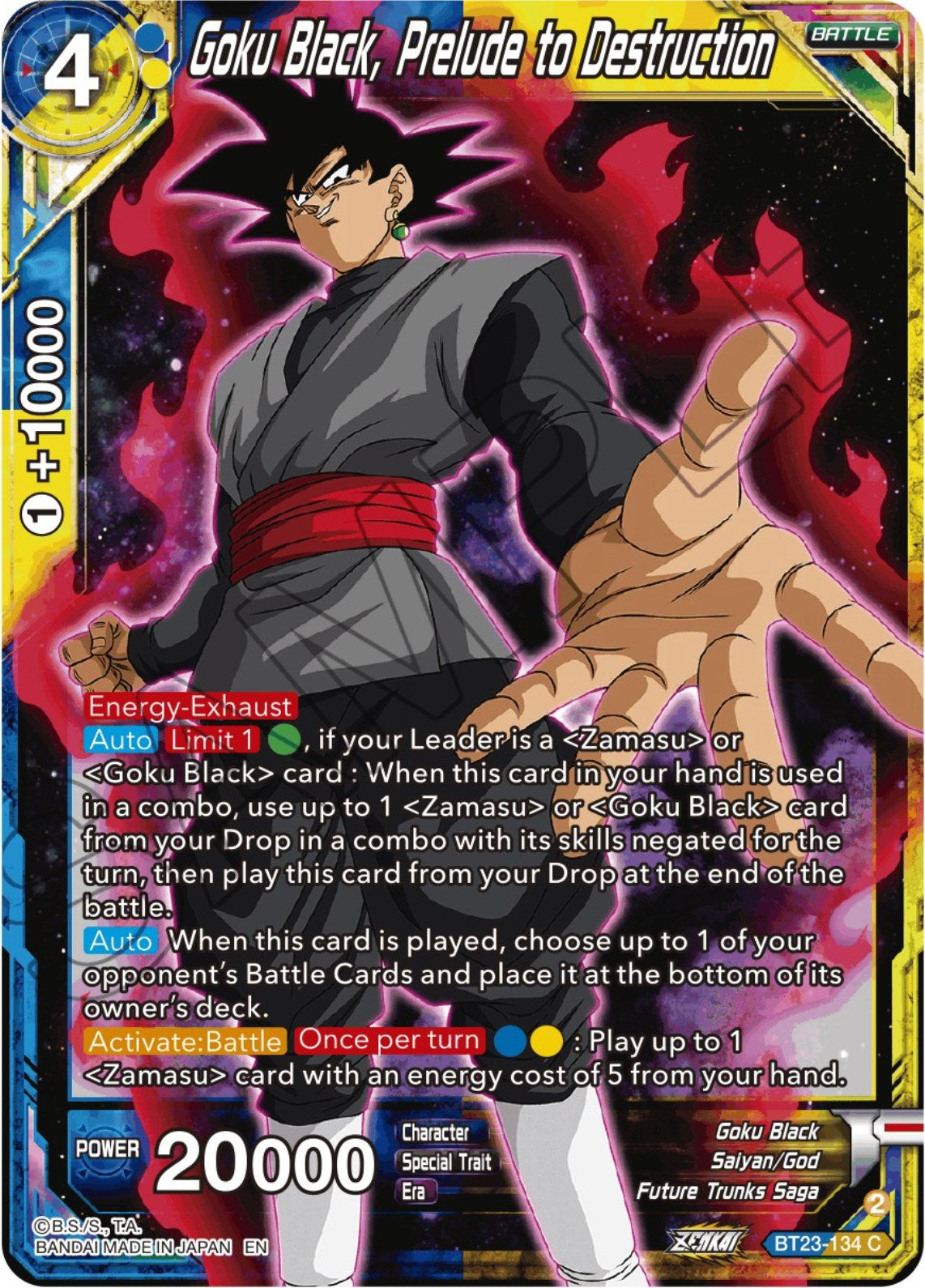 Goku Black, Prelude to Destruction (BT23-134) [Perfect Combination] | Total Play