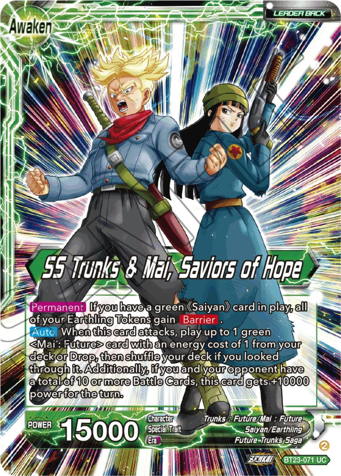 Trunks & Mai // SS Trunks & Mai, Saviors of Hope (BT23-071) [Perfect Combination] | Total Play