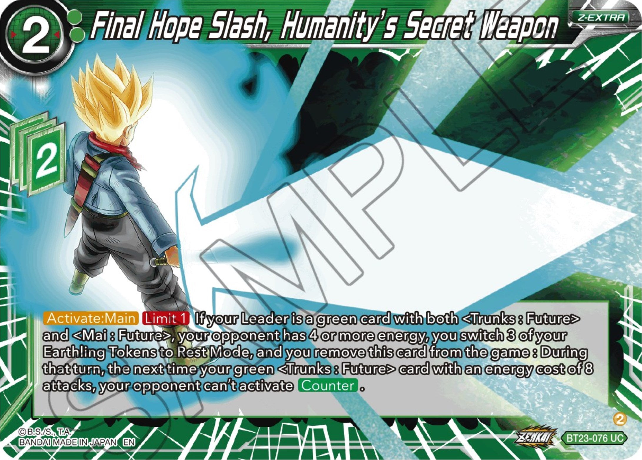 Final Hope Slash, Humanity's Secret Weapon (BT23-076) [Perfect Combination] | Total Play