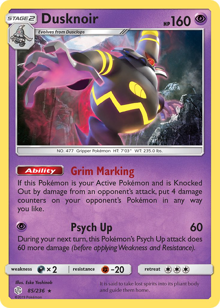 Dusknoir (85/236) (Prerelease Kit Exclusive) [Sun & Moon: Cosmic Eclipse] | Total Play