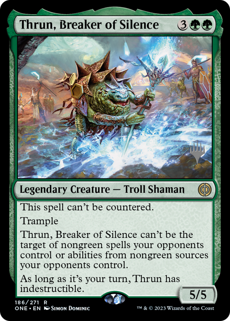 Thrun, Breaker of Silence (Promo Pack) [Phyrexia: All Will Be One Promos] | Total Play