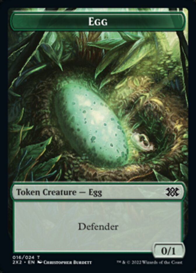 Egg // Aven Initiate Double-Sided Token [Double Masters 2022 Tokens] | Total Play