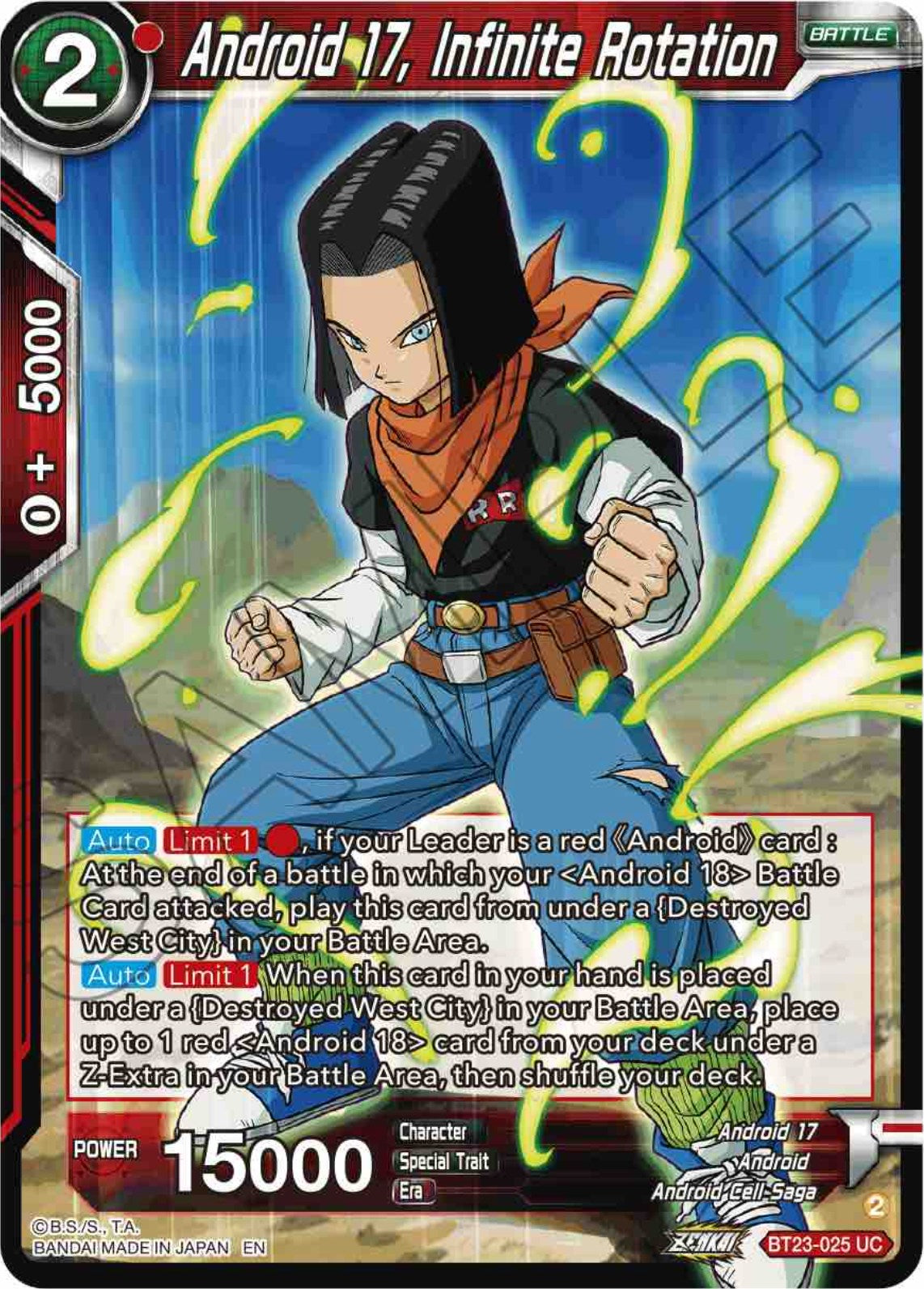 Android 17, Infinite Rotation (BT23-025) [Perfect Combination] | Total Play