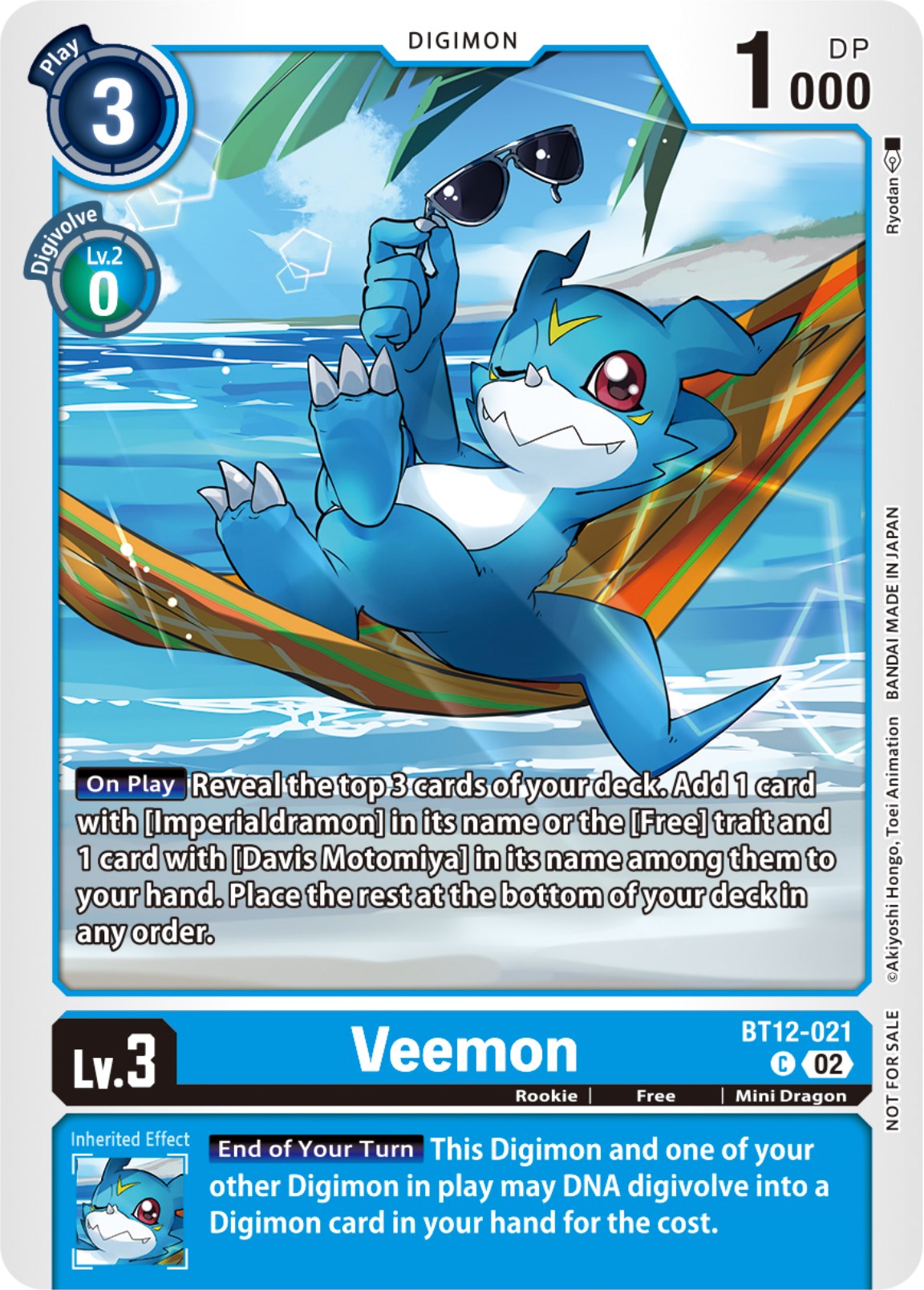 Veemon [BT12-021] (NYCC 2023 Demo Deck) [Across Time] | Total Play
