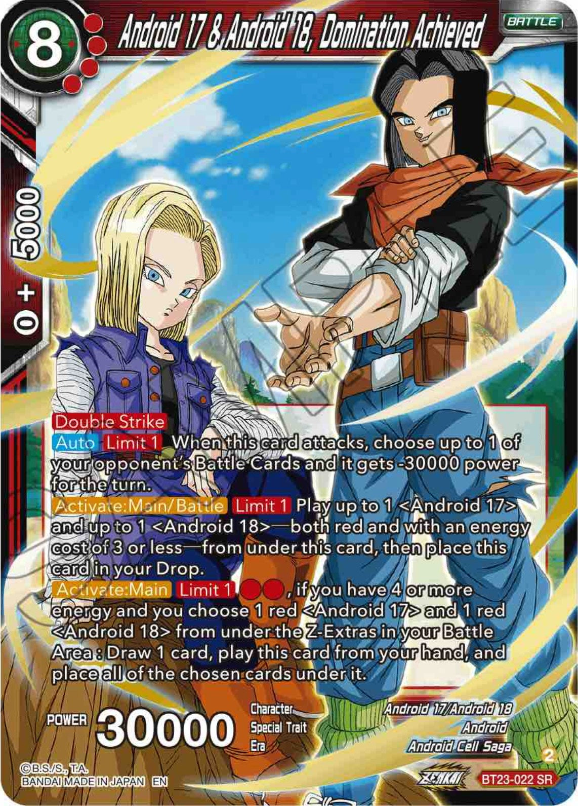 Android 17 & Android 18, Domination Achieved (BT23-022) [Perfect Combination] | Total Play