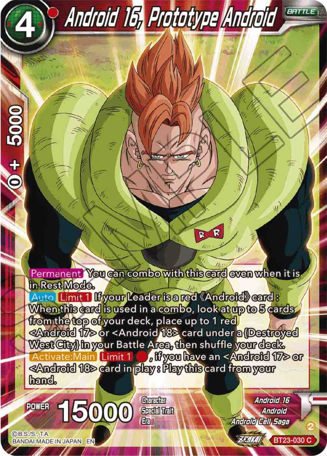Android 16, Prototype Android (BT23-030) [Perfect Combination] | Total Play