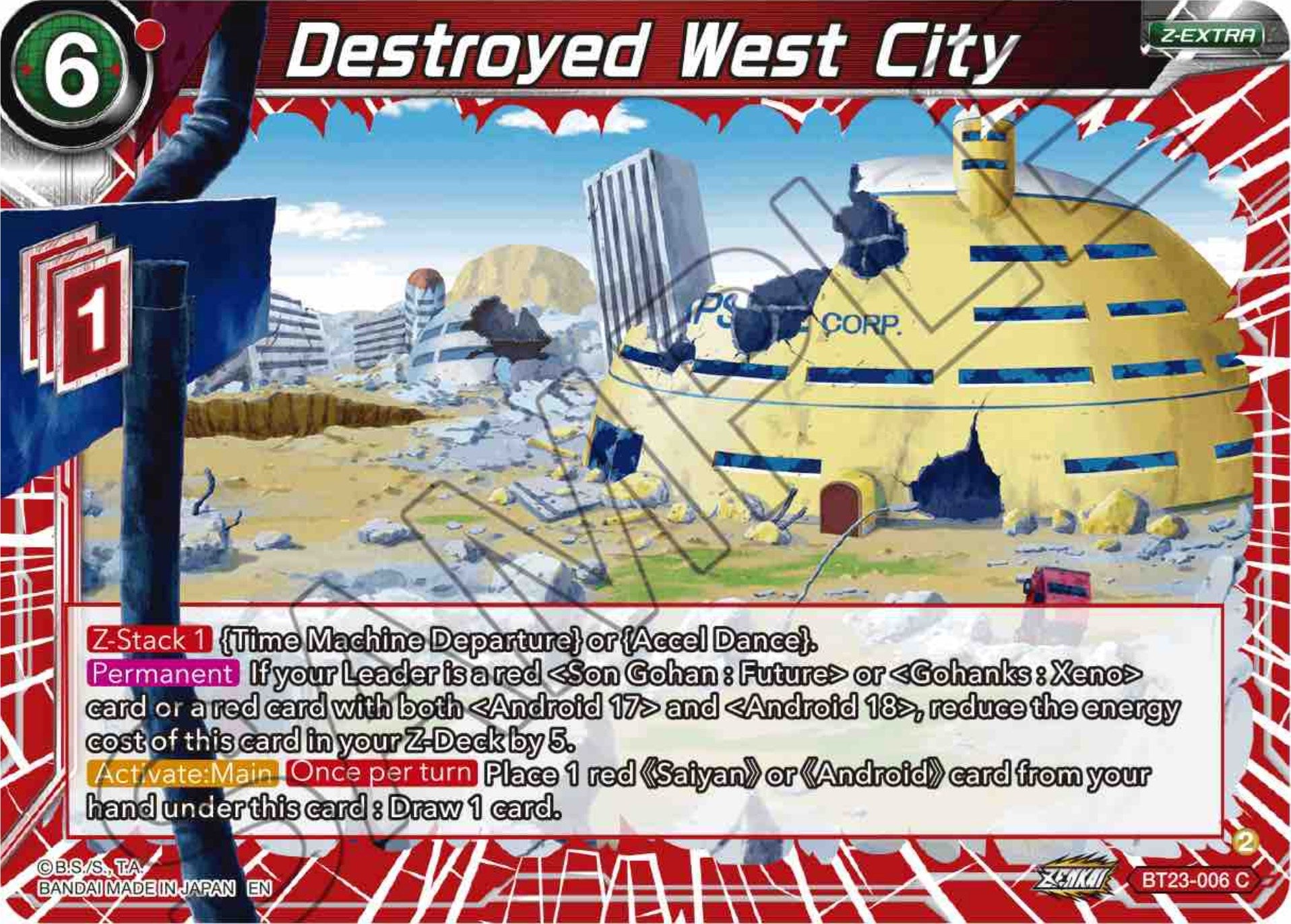 Destroyed West City (BT23-006) [Perfect Combination] | Total Play