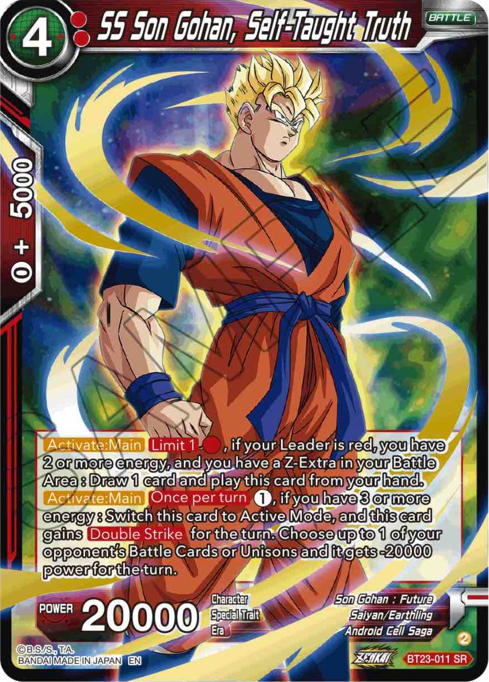 SS Son Gohan, Self-Taught Truth (BT23-011) [Perfect Combination] | Total Play