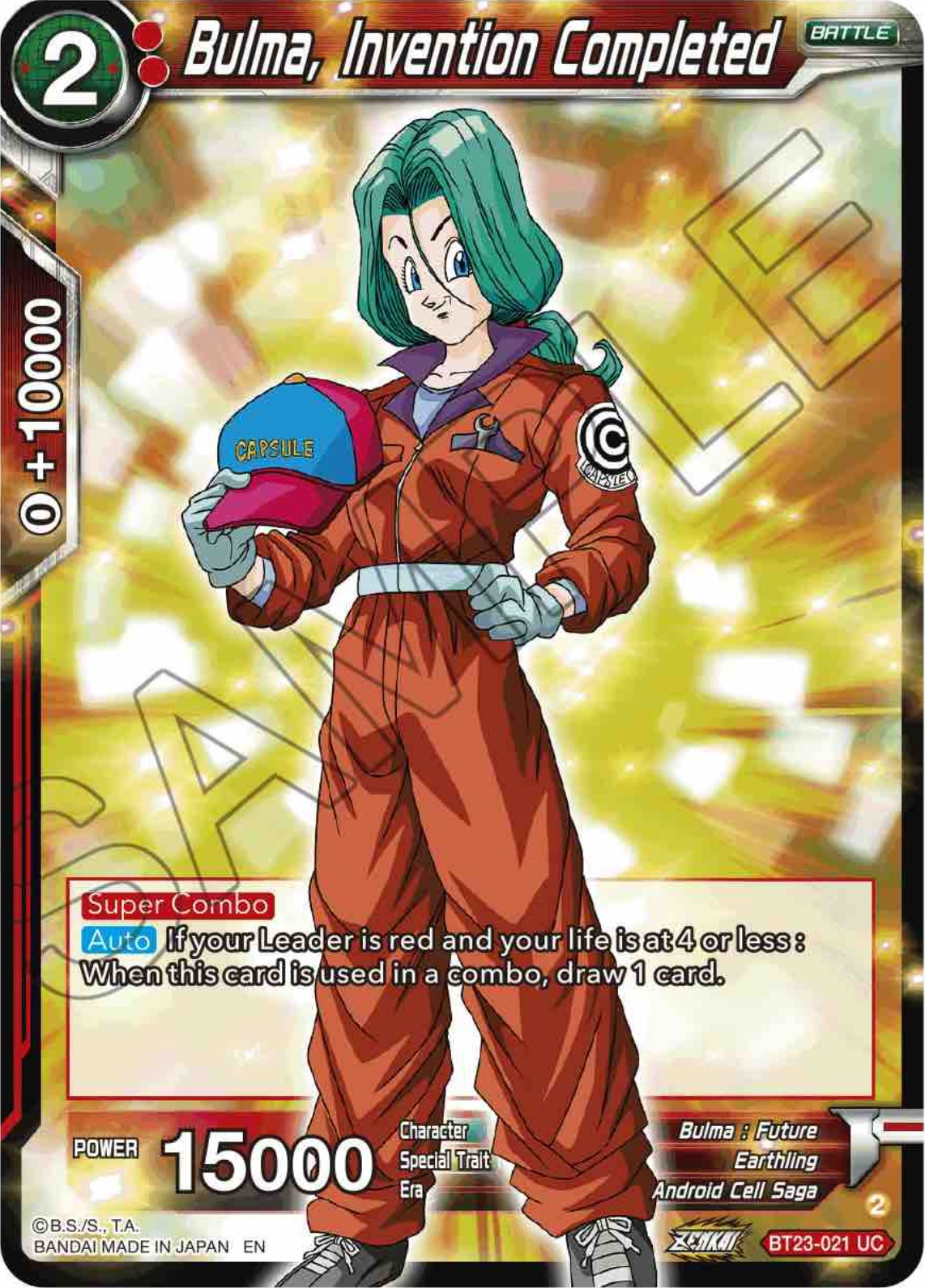 Bulma, Invention Completed (BT23-021) [Perfect Combination] | Total Play
