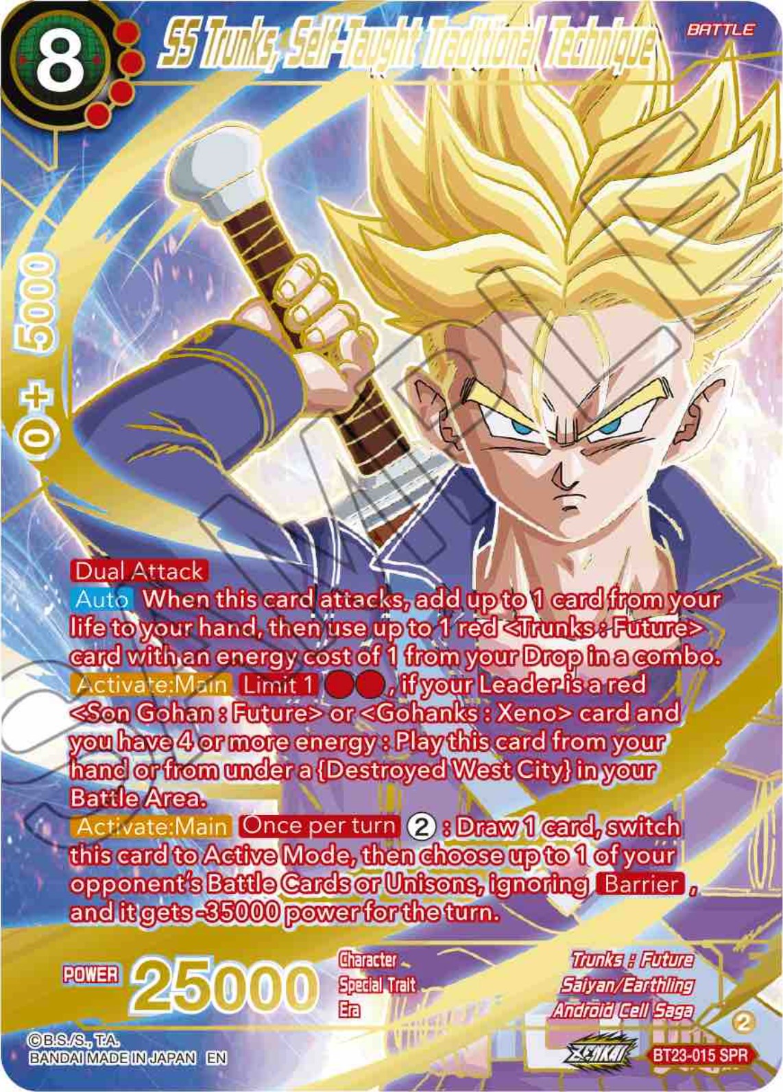 SS Trunks, Self-Taught Traditional Technique (SPR) (BT23-015) [Perfect Combination] | Total Play