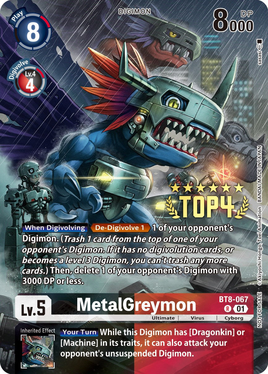 MetalGreymon [BT8-067] (Digimon 3-On-3 November 2023 Top 4) [New Awakening] | Total Play