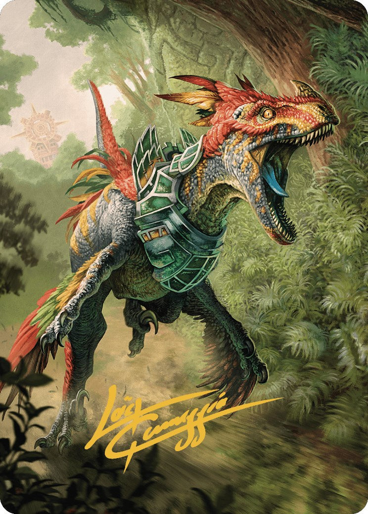 Dinosaur Token Art Card (Gold-Stamped Signature) [The Lost Caverns of Ixalan Art Series] | Total Play