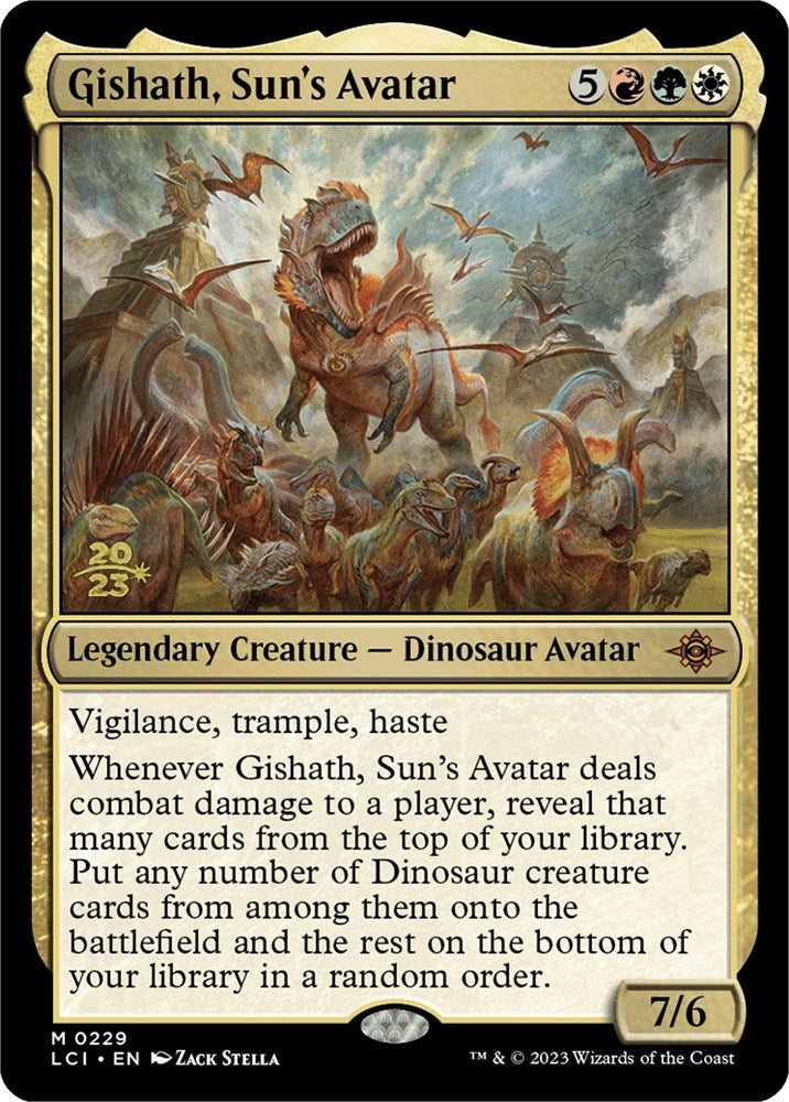 Gishath, Sun's Avatar (LCI) [The Lost Caverns of Ixalan Prerelease Cards] | Total Play