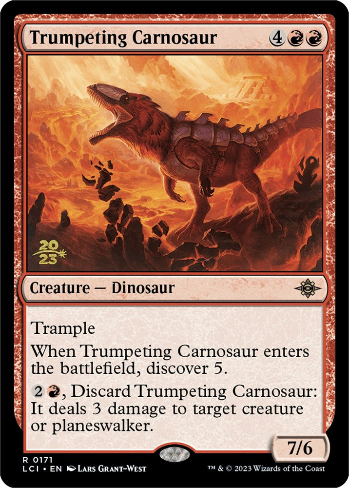 Trumpeting Carnosaur [The Lost Caverns of Ixalan Prerelease Cards] | Total Play
