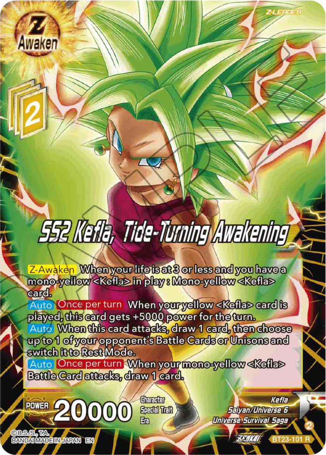 SS2 Kefla, Tide-Turning Awakening (BT23-101) [Perfect Combination] | Total Play