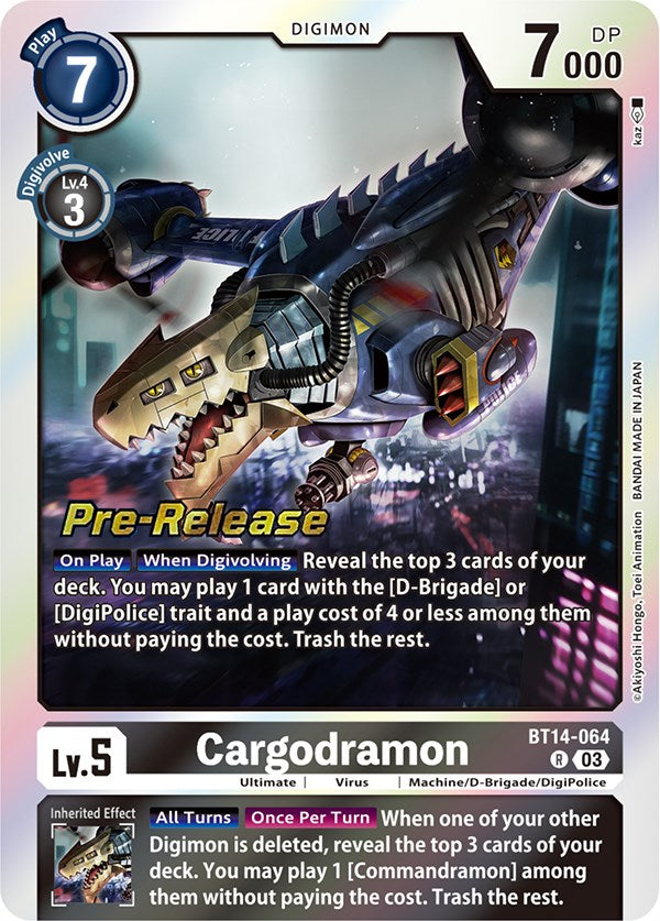 Cargodramon [BT14-064] [Blast Ace Pre-Release Cards] | Total Play