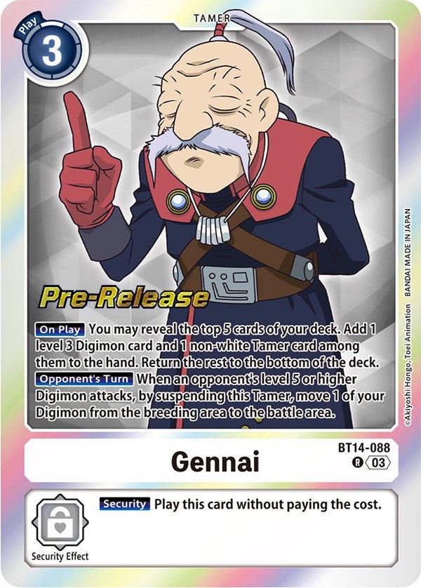 Gennai [BT14-088] [Blast Ace Pre-Release Cards] | Total Play