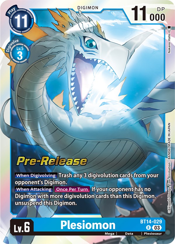 Plesiomon [BT14-029] [Blast Ace Pre-Release Cards] | Total Play