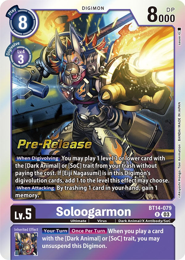 Soloogarmon [BT14-079] [Blast Ace Pre-Release Cards] | Total Play