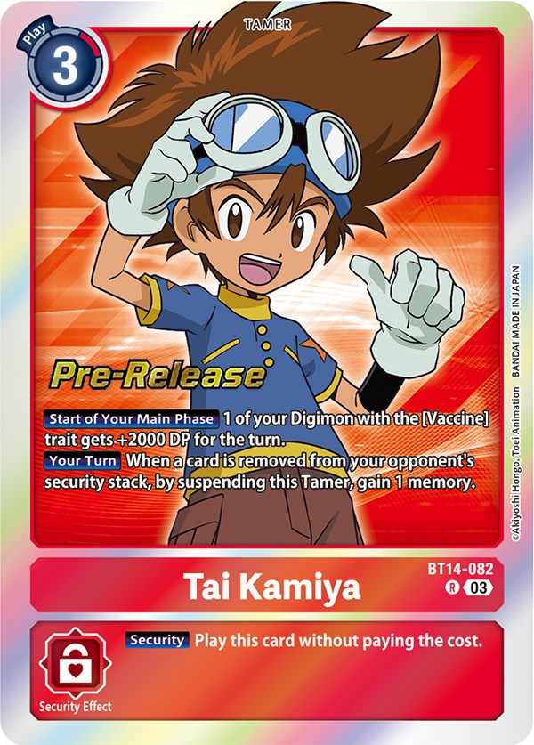 Tai Kamiya [BT14-082] [Blast Ace Pre-Release Cards] | Total Play
