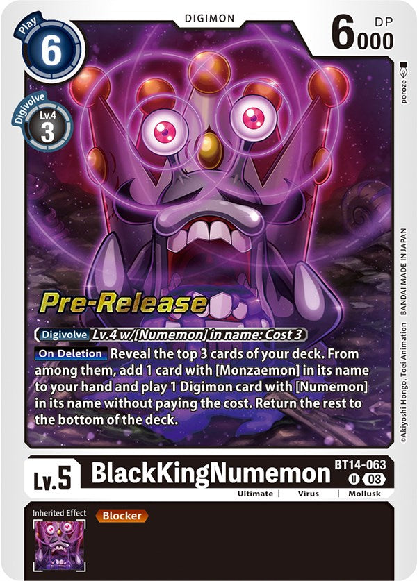 BlackKingNumemon [BT14-063] [Blast Ace Pre-Release Cards] | Total Play