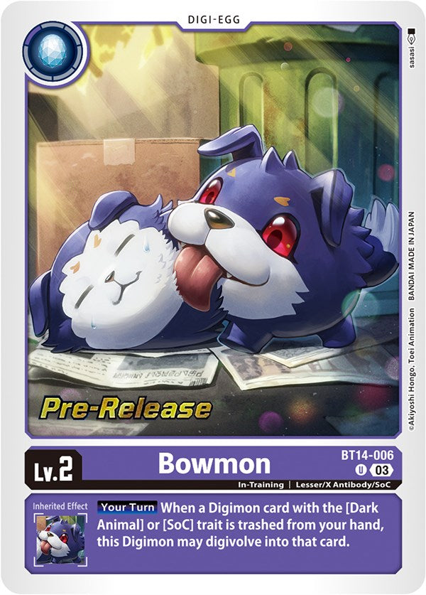 Bowmon [BT14-006] [Blast Ace Pre-Release Cards] | Total Play