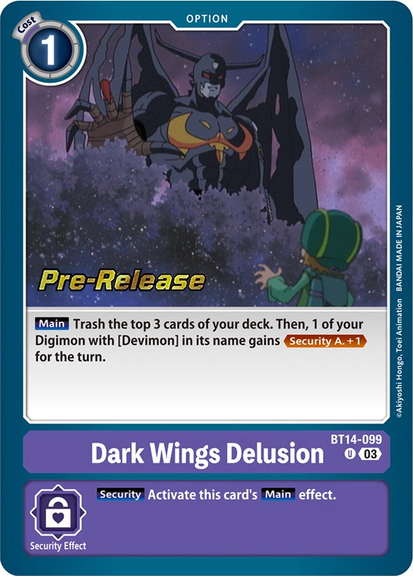 Dark Wings Delusion [BT14-099] [Blast Ace Pre-Release Cards] | Total Play