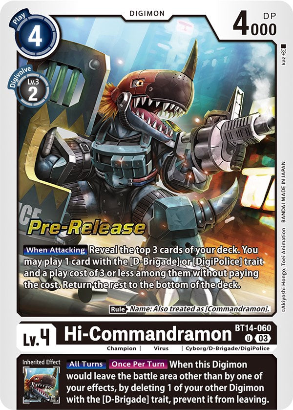 Hi-Commandramon [BT14-060] [Blast Ace Pre-Release Cards] | Total Play