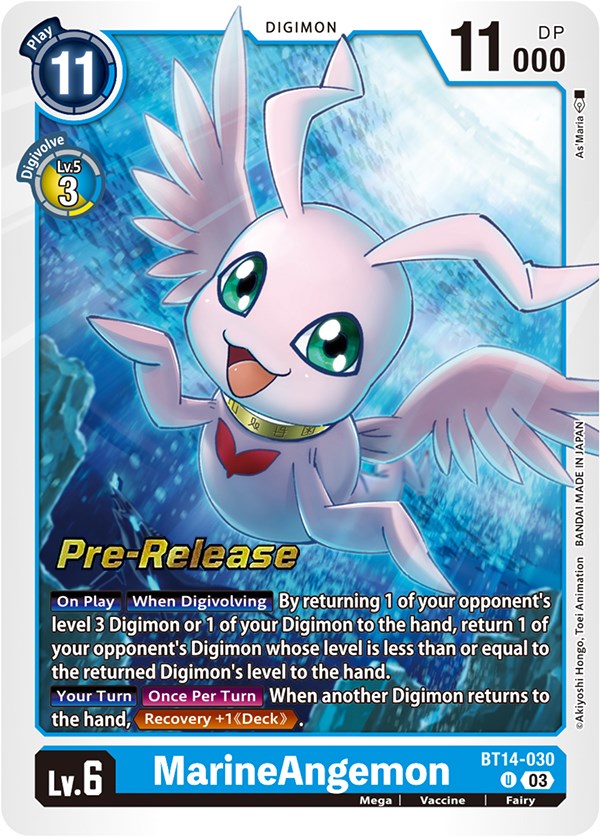MarineAngemon [BT14-030] [Blast Ace Pre-Release Cards] | Total Play
